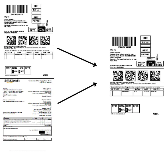 Amazon label crop